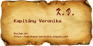 Kapitány Veronika névjegykártya