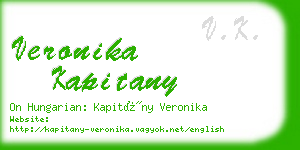 veronika kapitany business card